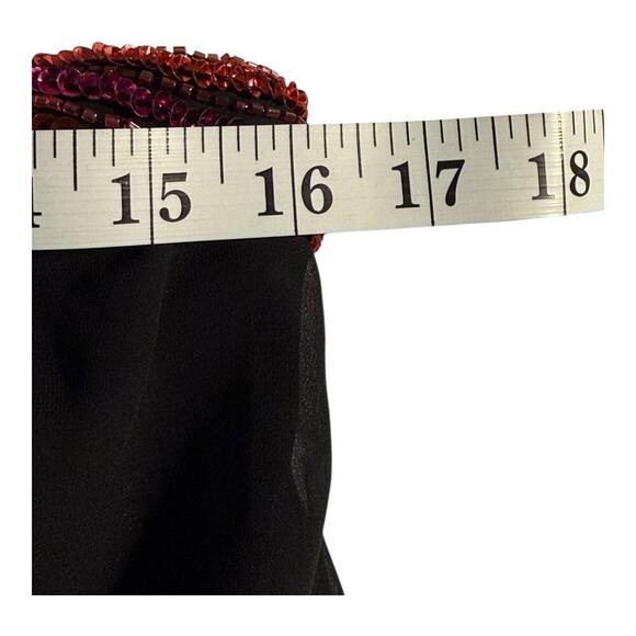 NEW Badgley Mischka Women’s Size 0 Black Trapeze Dress with Beaded‎ Trim NWOT - Picture 8 of 9